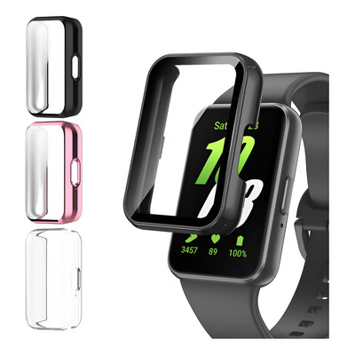 Funda Con Mica Para Samsung Galaxy Fit 3 Case Tpu 3 Pzs Caja Negro\u002F Rosa\u002F Transparente | MercadoLibre