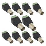 Kit 10 Conector Bnc Femea Com Borne Cftv Frete Barato