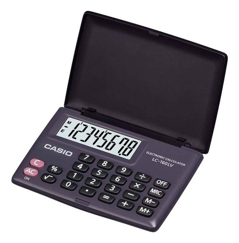 Calculadora Casio Digital Portátil Lc-160lv-bk-w - Preta Cor Preto