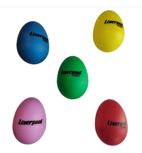 Kit 5 Ganzas Plástico (ovinho) Shaker Egg - Liverpool Kids