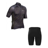 Conjunto Ciclismo Camisa Ert Premium Black + Bermuda Ert