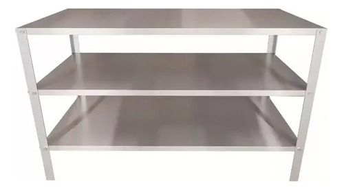 Mesa De Inox Industrial Para Açougue Com Prateleira