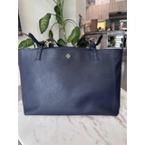 Bolsa Tipo Tote Tory Burch Usada Color Azul