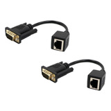 D Adaptador/extensor Macho Vga Para Cabo Lan Cat5 Rj45 Fêmea