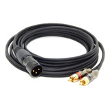 Cable Canon Xlr Macho  Estereo A Dos Rca Uso Profesional 3mt