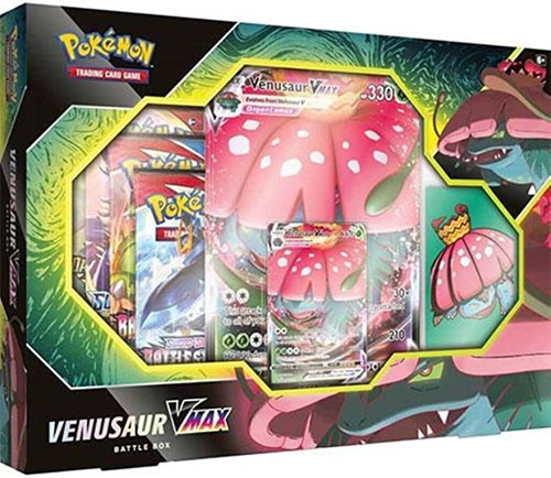 Pokemon Venusaur Vmax Box1 De 2 Tarjetas Promocionales De