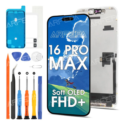 ARFEPA Premium Soft Oled Pantalla Para iPhone 16 Pro Max Color Negro | Meses sin interés