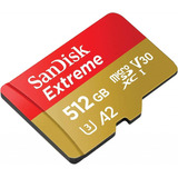 Tarjeta De Memoria Microsd Sandisk Extreme 512gb A2 U3 4k