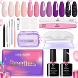 Beetles - Kit De Esmalte De Uñas De Gel Con Lámpara Led P.