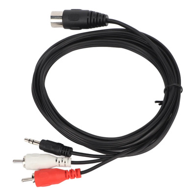 Cabo De 8 Pines A 3,5 Mm Y 2 Rca Macho A Macho Big