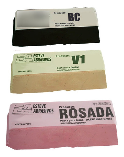  Pastas Para Pulir Metales Aceros Espejo Negra Amarilla Rosa