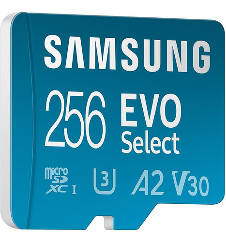 Micro Sd 256gb Samsung Evo Select+ 4k 130 Mb/s U3 A2 V30