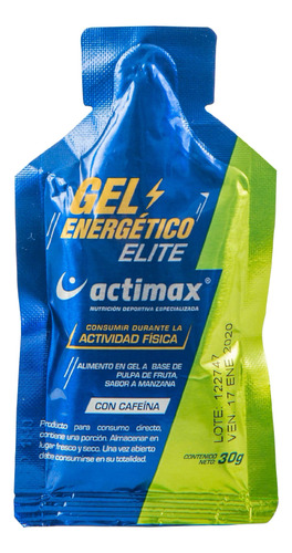 Actimax Gel Energetico Manzana - Unidad a $7600