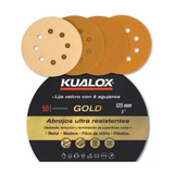 Lija Velcro Disco 125mm 8 Agujeros - Gold 120 A 400 - X10u