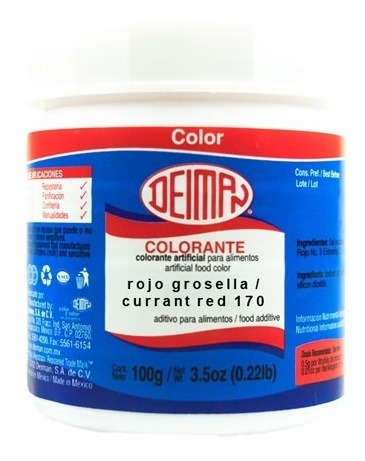 Colorante Vegetal Comestible Rojo Grosella 100g