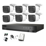 Hikvision Kit 6 Cámaras Videovigilancia Exterior+hdd 3tb 5mp