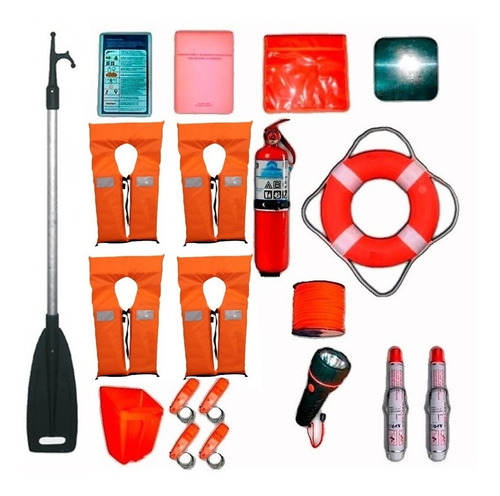 Combo De Seguridad Kit Para Lanchas Con Matafuego Aprob Pna