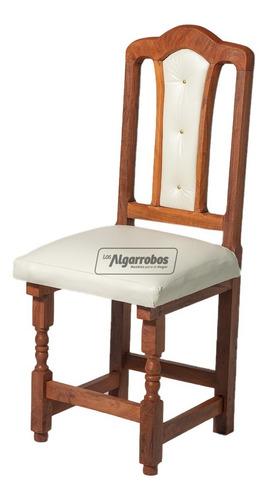 Silla De Algarrobo Tamara Tapizada X6 - Línea Momentos