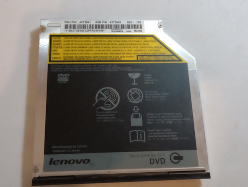 Lector Dvd Du10n Hl Lenovo 9.5mm 42t2541 42t2540