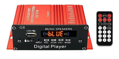 Mini Amplificador Bluetooth Usb Radio Fm 35 + 35  Watts