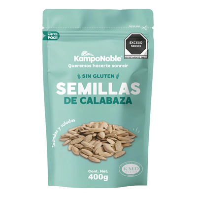 Semilla De Calabaza Tostada & Salada 400g | Sin aceites & Sin conservadores | KOSHER | Kamponoble | Meses sin interés