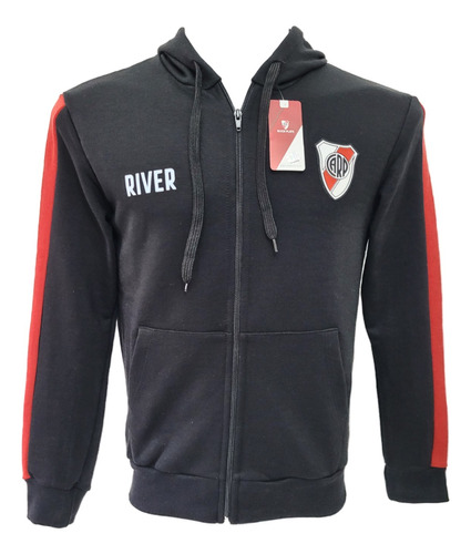 Campera River Plate Con Capucha Y Bolsillos 2023 Oficial