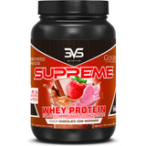 Whey 3w Supreme 900g - Sabor Chocolate Com Morango - Fórmula Exclusiva Com 28g De Proteína Por Dose Com Whey Isolado, Whey Hidrolisado E Whey Concentrado