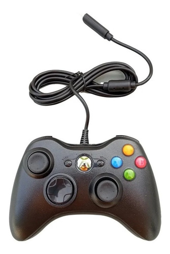 Control Xbox 360 Negro Alámbrico Original En Caja 5 Colores
