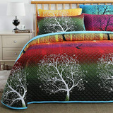 Juego De Colcha Y Fundas De Almohada Rainbow Tree Swanson Be