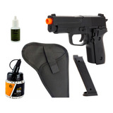 Pistola Brinquedo Airsoft Sig Sauer + Bbs + Coldre + Óleo