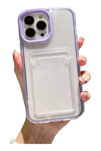 Funda Uso Rudo Transparente Con Ranura Para iPhone