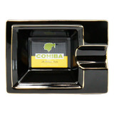 Cinzeiro De Porcelana Retangular Cohiba Preto - Da Mata