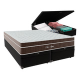 Cama + Box Baú Queen Size Preta New Aspen Frete Grátis