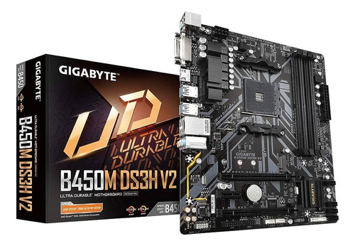 Tarjeta Madre B450m Dsh3 V2 Am4 Gigabyte Amd Ryzen Ddr4 Pcie