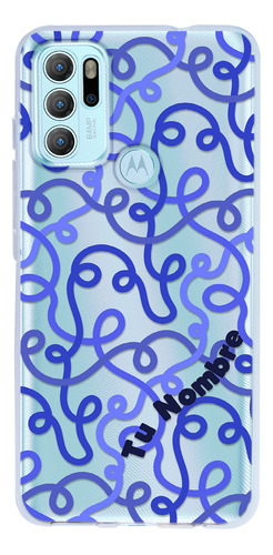 Funda Para Motorola Para Mujer Líneas Abstracto Tu Nombre