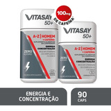 Kit Vitasay50+ A-z Homem Energia E Concentração 90 Compro