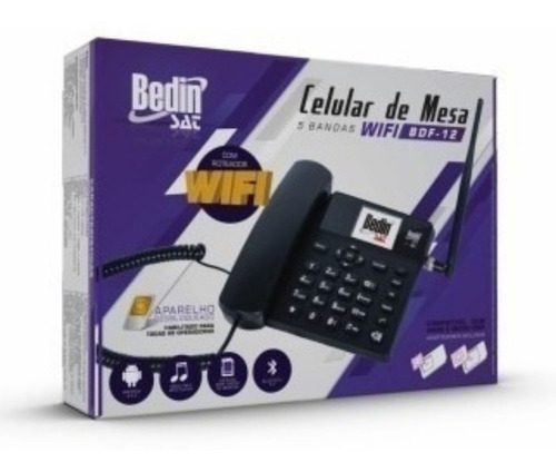 Telefone Celular De Mesa Bdf-12 5 Bandas 3g Com Wifi Radio 