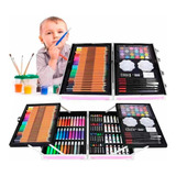 Kit Dibujo Nino 145pcs En Maleta Aluminio Dos Piso