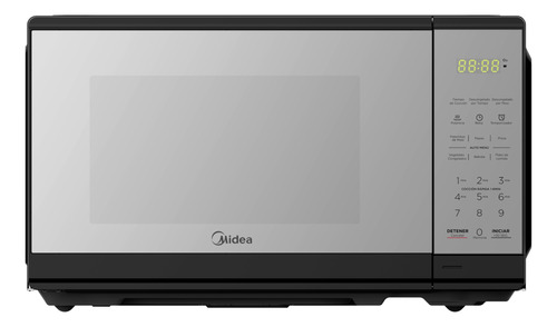 Horno De Microondas Midea 0.7 Pies Cúbicos 20l Negro Espejo