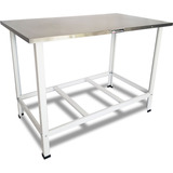 Mesa Bancada P/ Cozinha Industrial Aço Inox Reforçada 120x85