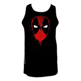 Camiseta Tank Top Olímpica Gym Deadpool Negra 333cosplay