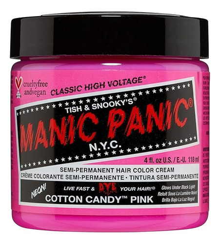 Manic Panic Tinte Semi- Permanente Cotton Candy Pink 118 Ml 