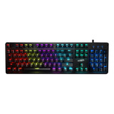 Teclado Gamer Sentey Gs-530 Qwerty Outemu Red Español Color Negro Con Luz Rgb