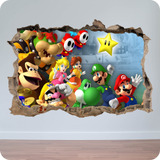 Vinilo Mural Pared Super Mario Bros 60x90