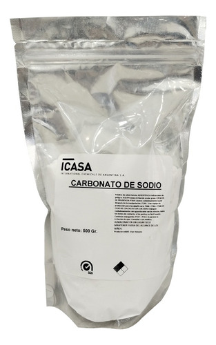 Carbonato De Sodio 99,9% - Soda Solvay X 500g Icasa