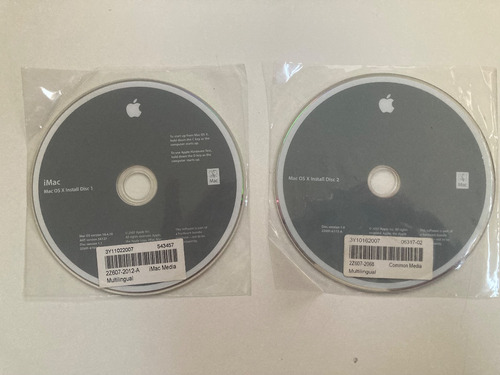 iMac Mac Os X Install Disc - De 2007