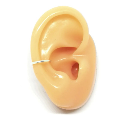 Argolla Arracada Simulada 9mm Ear Cuff Sin Perfo Plata 925 | Meses sin interés