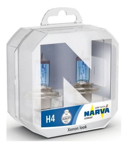 Ampolleta H4 Narva Xenon Look, Pack 2 Unds