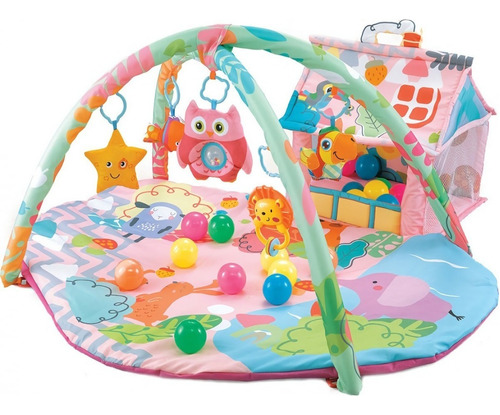 Gimnasio Bebe Pelotas Starkids Happy Space Casita Color Rosa