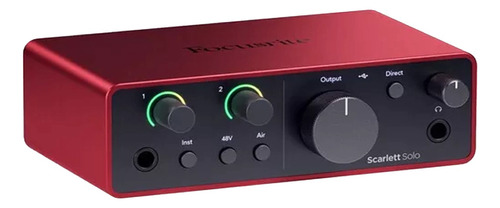 Focusrite Scarlett Solo 4ta Gen Interfaz De Audio Usb-c Rojo